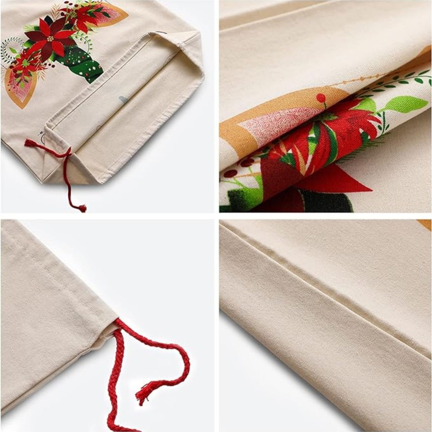 Christmas Canvas Santa Sacks