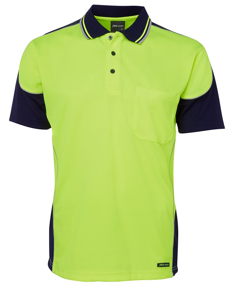 HI VIS CONTRAST PIPING POLO 6HCP4