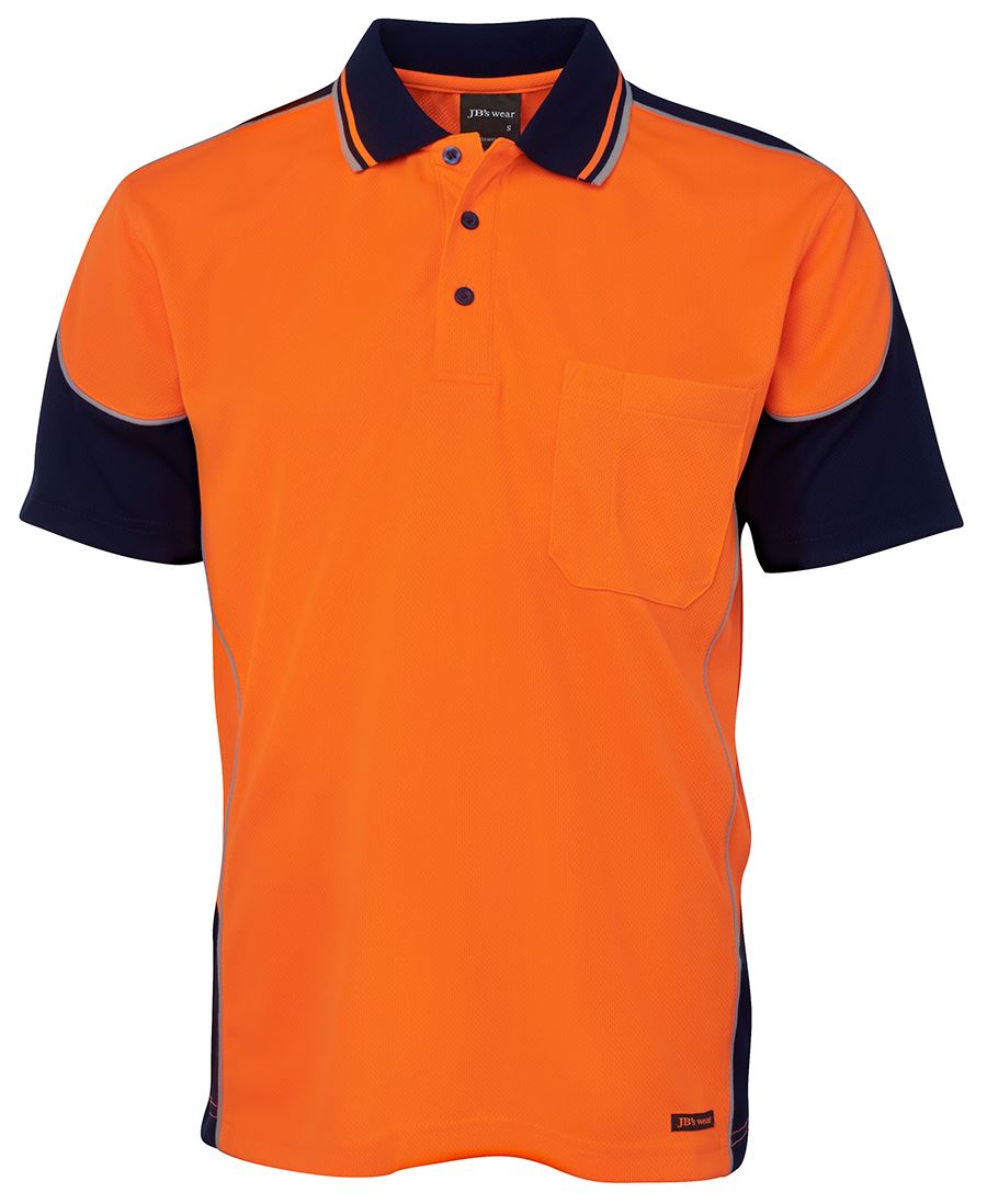 HI VIS CONTRAST PIPING POLO 6HCP4